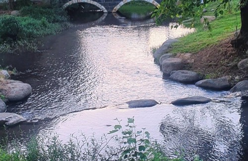 HaGoshrim Condo | דירה פרטית+ חצר חיצונית דירה חמודה לזוגnנחל אמיתי זורם בחצר עם פינת ישיבה מקסימה