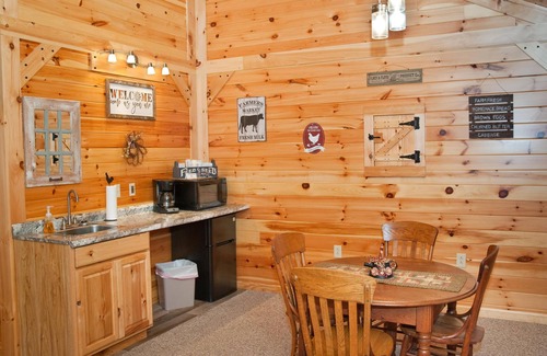 Flintstone Ski Chalet | 1/2 of a double cabin with one king sized bed (sleeps 2)