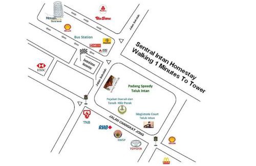 Teluk Intan House | 1 MINUTES TO TOWER SENTRAL INTAN HOMESTAY 6 ROOMS