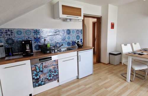 Wiesenbronn Apartment | 105 m² of comfort with billiard table and large balcony. Pet friendly!