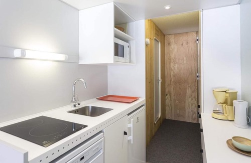 Arc-1800 Apartment | 10m from ski slopes, 7th floor, balcony, tv, 25m², Les Arcs