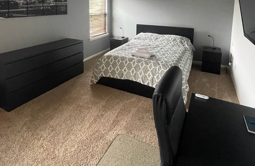 Harwood Lane House | 15 min from Charlotte Airport, Private Master Bedroom - shared common area