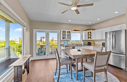 Oak Island House | 2nd Row Beach Home with views of beach and river on Oak Island, with heated pool