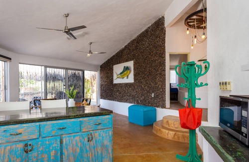 Los Barriles House | 3bdr 2 bath Downtown Home for 9 guests with ocean and palm trees views.