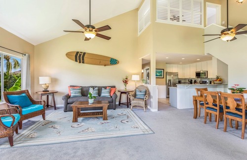 Poipu Condo | 3BR/3BA Penthouse: Central A/C! Short Walk 2Beach!
