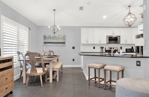 New Smyrna Beach House | 3rd house from beach with heated pool & tiki bar. 2 master suites + 2 bedrooms.