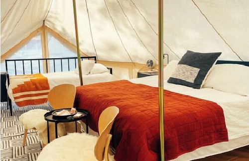 Canoncito RV Rental | 4 Person Glamping Tent @ Field Trip NM