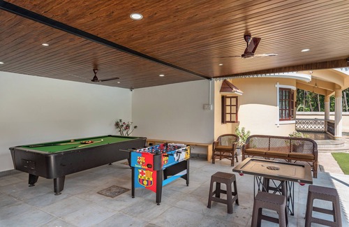 Calangute Villa | 5 BHK Private Villa with a pool table, foosball, carrom and a Private Pool