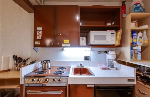 Glacier Condo | 56SLL - Fireplace - Inexpensive - Kitchenette - Sleeps 4 by RedAwning