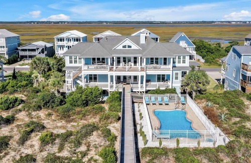 Caswell Beach House | 7BR/7BA Home - Oceanfront, Pool, Elevator, Waterway/Ocean Views, Sleeps19