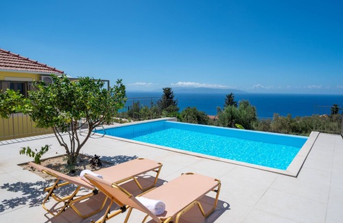 Vlachata Villa | A Beautiful 3 Bedroom, 2 Bathroom Villa with Private Pool, Stunning Sea Views, Air Conditioning, Wif