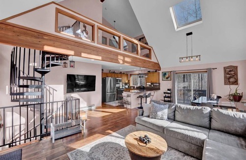 Gouldsboro Ski Chalet | A-Frame Chalet - Mountain modern in Big Bass Lake with pool!