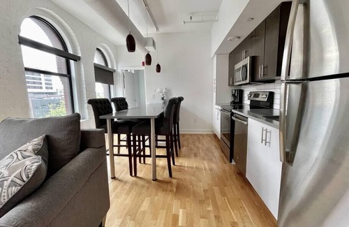 Old Market Apartment | A historic 1,000 square foot loft in the heart of the Old Market with Howard Street view