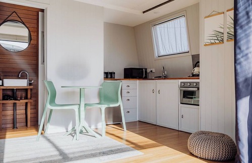Hokitika Apartment | A tiny house with a big section across the road from the beach