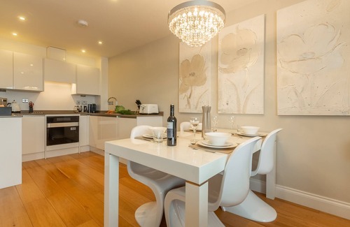 Carbis Bay Apartment | A two-bedroom modern and sleek apartment with sea views and an outdoor terrace.