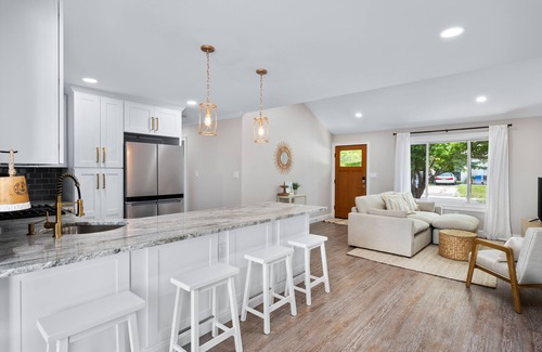 Beach Haven West House | Adorable waterfront home in Beach Haven West w/stock tank pool & dock!