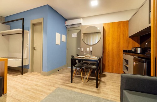Centro Apartment | AION suítes 103 - Compacto e luxuoso Loft - Rooftop com piscina e academia - À poucos passos da praia