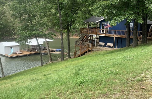 Jay House | All Decked Out! Grand Lake waterfront, boat dock and views. Drowning Creek.