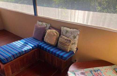 Burrell Boom House | Amazing Jungle Tree House right over the river with bikes and canoe