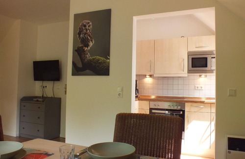 Feriendorf Silbersee Apartment | Apartment Eulennest with 2 balconies