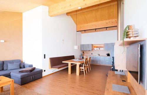 Fontanella Apartment | Apartment 'Konzett Top 3' with Mountain View, Shared Terrace and Wi-Fi