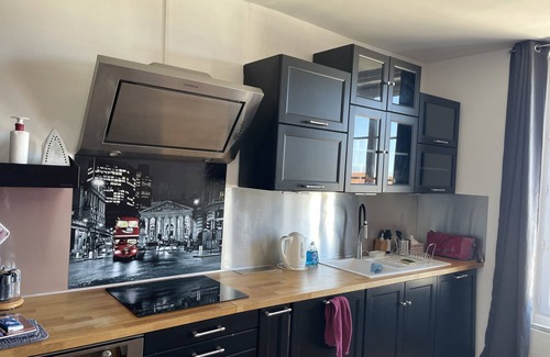 Saint-Regnobert-de-la-Cote-de-Nacre Apartment | Apartment La Vigie - 30 m from the sea, small sea view