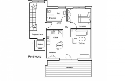 Hachenburg Apartment | Apartment, shower, toilet, 1 bed room