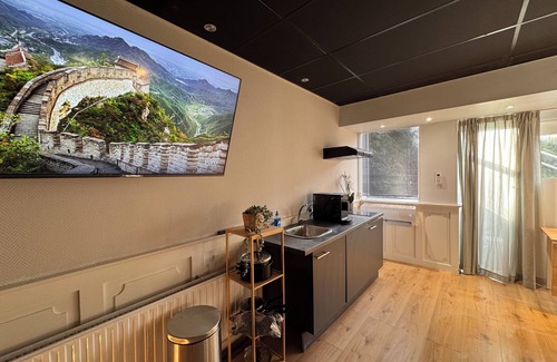 Bad Nieuweschans Apartment | Apartment with private terrace and sauna indoor.