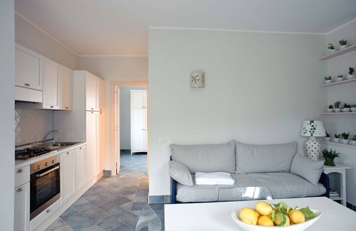 Villammare Apartment | Apartment with terrace. Shared pool. 150 metres from beach