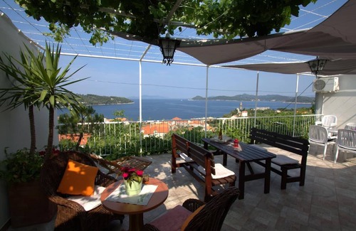 Lopud Island Apartment | Apartments Cervelin - Two-Bedroom Apartment with Terrace and Sea View