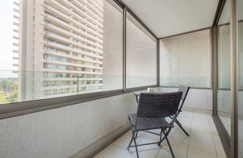 Apoquindo Apartment | Arauco Studio w/Wifi, Pool, Gym, next to shopping