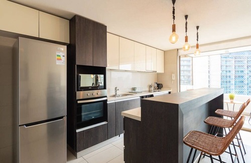 Apoquindo Apartment | Arauco Wood - 2BR, Parking, Wifi, Mall & Pool