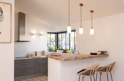 Loix House | Architect house mansion with heated pool in quiet Loix