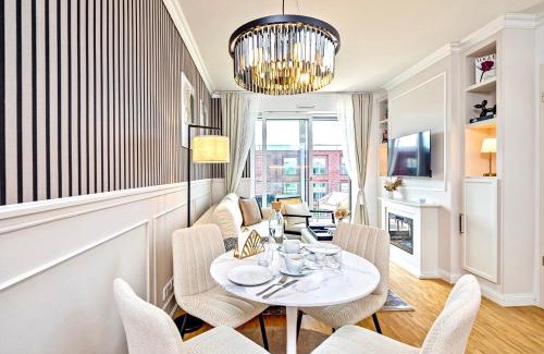 Leipziger Vorstadt Apartment | Art Deco Residence Elbblick Parken Küche