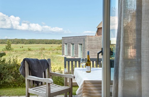 Nieby House | Atelierhaus Sandbank- Unter Reet für bis zu 8 Personen mit Ruhigem Birkblick