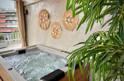 Attiki Apartment | Athens Roof Cozy Penthouse With Spa 5' to Metro