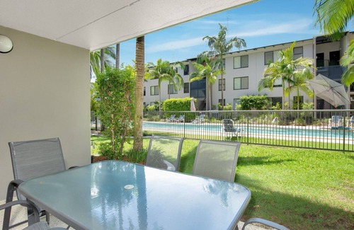 Rainbow Beach Apartment | Baden 65 - Rainbow Shores. Overlooking lap pool. Ground Floor. Air Conditioning