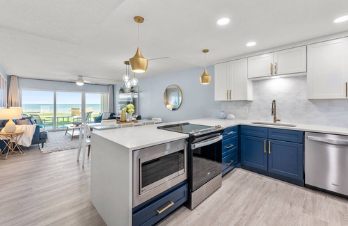 Satellite Beach Condo | Beachfront Comfort: Ground-Floor Unit with Stunning Views, Heated Pool & BBQ Grill!