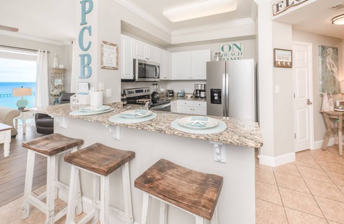 Panama City Beach Condo | BeachFRONT Family-Friendly Condo Near Pier Park w/Indoor Heated Pool, Sleeps 4