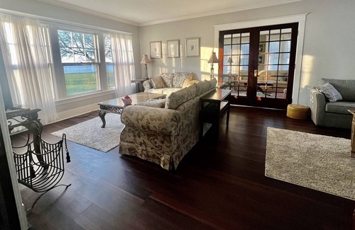 Athol Springs House | Beachfront, historic home on Lake Erie! Quiet and Private beach for your stay!