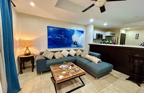 Barrio Los Villalobos Condo | Beachfront Luxury Condo with Direct Access to the Beach, 3 BR, 2 Baths, Balcony!
