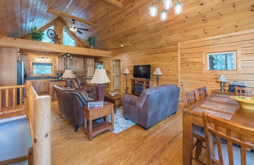 Burnsville Cabin | Bearadise Mtn Lodge! Hot Tub+Fire-Pit, Grill, WiFi, Golfing, Hiking & Fishing!