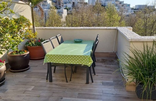 Modi'in-Maccabim-Re'ut Apartment | Beautiful rooftop duplex with a balcony overlooking the park