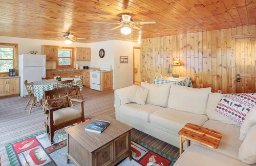 Nevis Cabin | Beautiful cabin with awesome lake view of crystal clear/sandy Lake Belle Taine