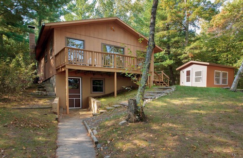 Nevis Cabin | Beautiful cabin with awesome lake view of crystal clear/sandy Lake Belle Taine