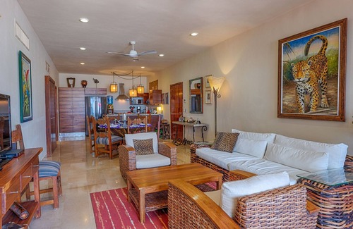 Akumal Condo | Beautiful ground level beachfront condo with AC, private terrace with pool!