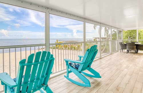Long Beach Estates House | Beautiful home right on the water with a private beach, W/D, deck, grill & AC