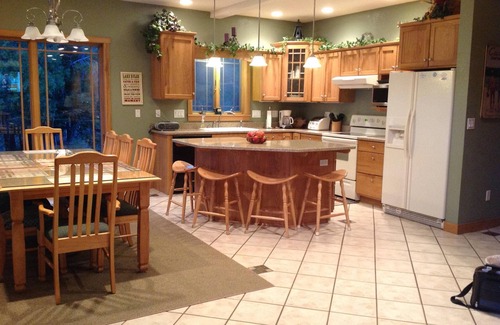 Gould City House | Beautiful Lakefront Home with Pontoon on S. Manistique Lake