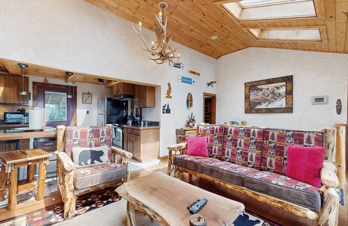 Bolton Landing House | Beautiful log home w/mountain views, gas fireplace & arcade games- close to lake