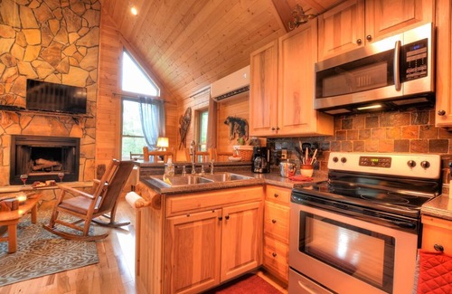 Stecoah Cabin | Beautiful, pet friendly secluded cabin with fire place and hot tub.
